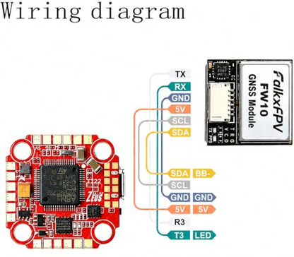 FW10 GPS Module with QMC5883L Compass, Upgraded 10th Generation Chip Dual Protocol Drone GPS, Fast Satellite Positioning for FPV Racing Drone Fixed-Wing