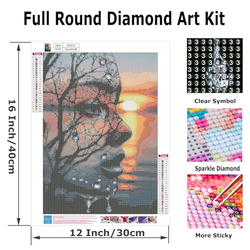 Abstract Diamond Art Kits for Adults,5D Landscape Diamond Painting Kits - color: HS012-1