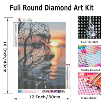 Abstract Diamond Art Kits for Adults,5D Landscape Diamond Painting Kits - color: HS012-1