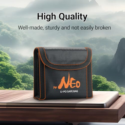 Lipo Battery Storage Bag Fireproof Explosionproof Bags for DJI Neo/Neo 2, Safe Lithium Battery Bag for Drone Batteries