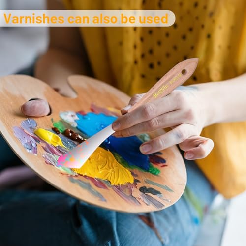 5 PCS Paint Knife for Acrylic Painting, Palette Fan Knife Brushes for Acrylic Paintings, Background Paint Brushes, Stainless Steel Oil Painting Supplies Paintings Kit for Oil Canvas