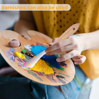 5 PCS Paint Knife for Acrylic Painting, Palette Fan Knife Brushes for Acrylic Paintings, Background Paint Brushes, Stainless Steel Oil Painting Supplies Paintings Kit for Oil Canvas