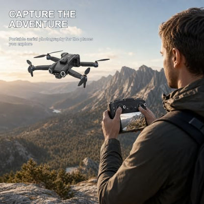 GPS Drone with Screen Controller, Foldable Brushless Quadcopter