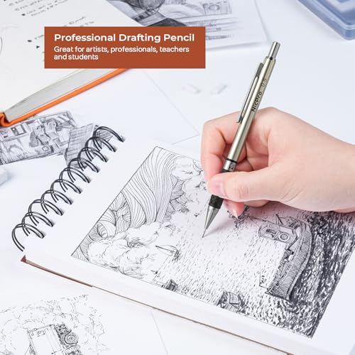 Nicpro 0.5 mm Art Mechanical Pencils Set in Case, 6 PCS - style: 6 Pack (0.5mm)