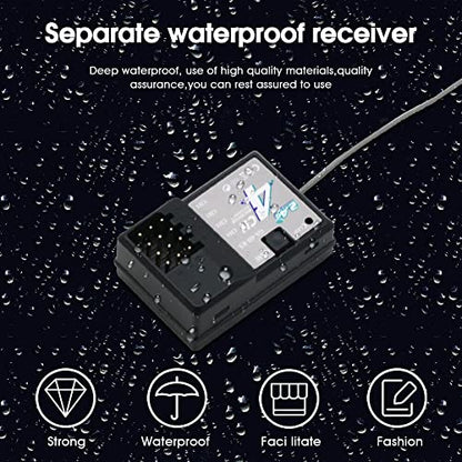 2.4ghz RC Controller 4CH Remote and Receiver Digital Radio Transmitter for RC Car Boat Tank (Updated Version)