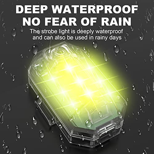 2 Pack Drone Strobe Light with Remote Control for DJI Mini 5 Pro/Mavic 4 Pro/Phantom 3/4 Mavic Mini Air Avata Series Drone Night Flight FAA Anti-Collision Rechargeable LED