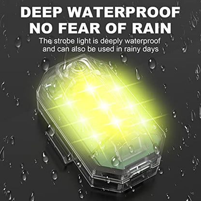 2 Pack Drone Strobe Light with Remote Control for DJI Mini 5 Pro/Mavic 4 Pro/Phantom 3/4 Mavic Mini Air Avata Series Drone Night Flight FAA Anti-Collision Rechargeable LED