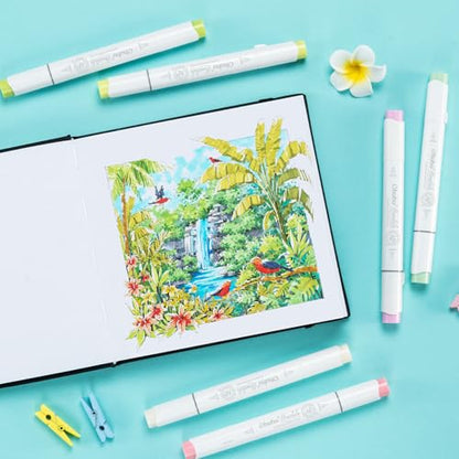 Ohuhu 6.3"x6.3" Double-Sided Bleedproof Marker Pad Art Sketchbook 60 Sheets - size: 6.3" x 6.3"
