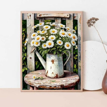 ZeeLionArt Diamond Art Kit, Daisy Flower, 12x16 Inch - color: DP04650