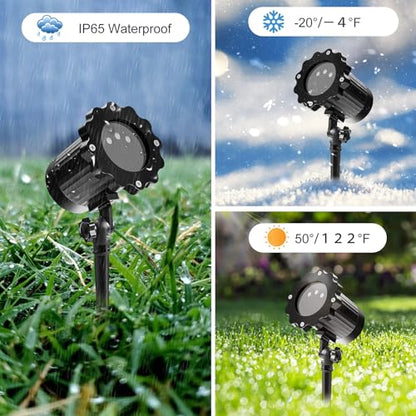Outdoor RGB Laser Projector Lights 3 Color Starry Sky Firefly Effect - color: Style 2