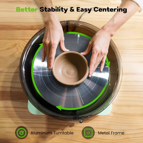 Alldeer 11 inch Pottery Wheel for Adults, Professional Pottery Kit - size: 11inch