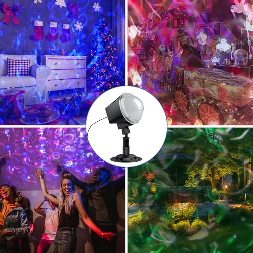 Ocean Wave Projector Light Outdoor 15 Colors Water Ripple Effect Lamp - color: Style 3