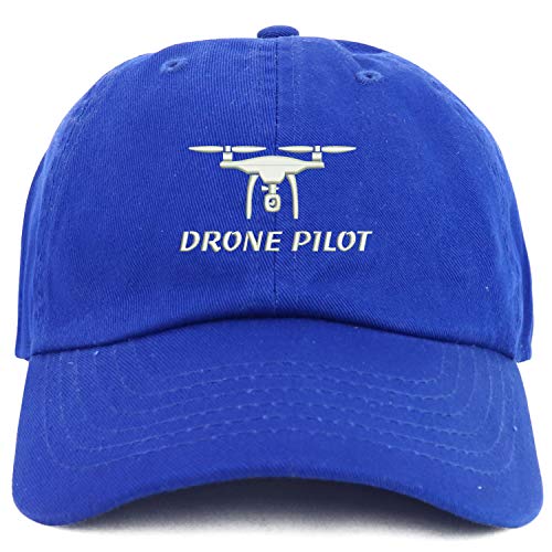 Trendy Apparel Shop Youth Drone Pilot Adjustable Soft Crown Baseball Cap - color: Royal