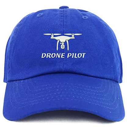 Trendy Apparel Shop Youth Drone Pilot Adjustable Soft Crown Baseball Cap - color: Royal