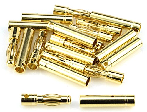 4.0mm Male/Female Gold Plated Bullet Connectors Plugs - 10 Pair #1103