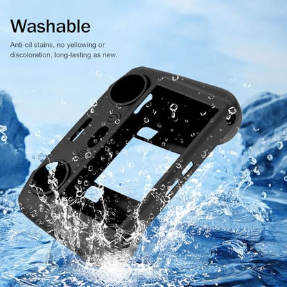 RC 2 Protective Silicone Cover for DJI RC2 Drone Remote Controller, Anti-Glare Screen Shade & Shockproof Case Controller Accessories,Compatible with Mini 5 Pro/Mini 4 Pro/Air 3S/Mavic 4 Pro - color: Black, style: RC2 Remote Controller