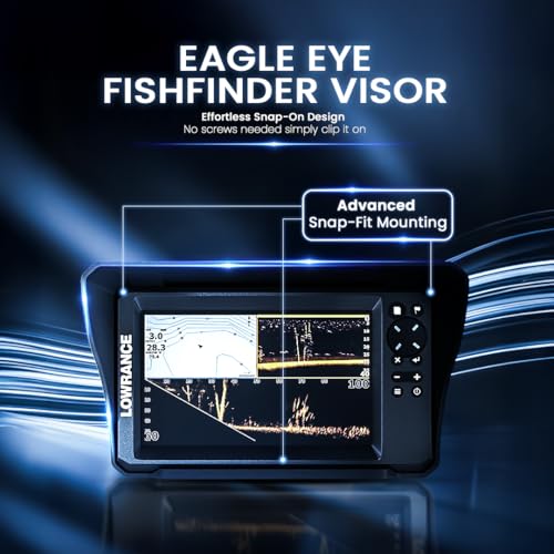 Lowrance Eagle Eye 9 Visor by Sonar Shield | Clip-On Sun Shade | Anti-Glare Screen Protector | Made in USA