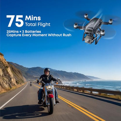 Bwine F7GB2 Pro Drones with Camera for Adults 4K UHD Aerial 3-Axis Gimbal - color: Dark Gray