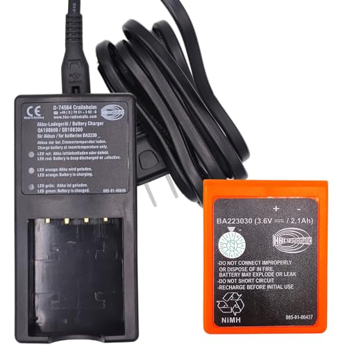 (1Pc Battery + 1Pc Charger) 3.6V 2100mAh BA223030 HBC Crane Remote Control Rechargeable Ni-MH Battery with Charger (Charger Input Voltage AC120V)