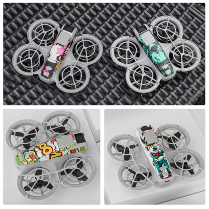 CAPART Removable Sticker for DJI NEO Drone, Drone Skin Decorative Stickers Bubble Free (Pack D)