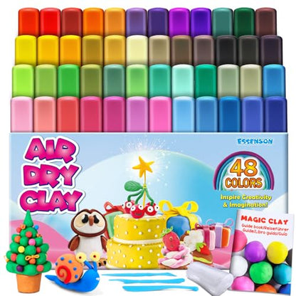 Air Dry Clay, 48 Colors Modeling Magic Clay for Kids - color: 48 Colors