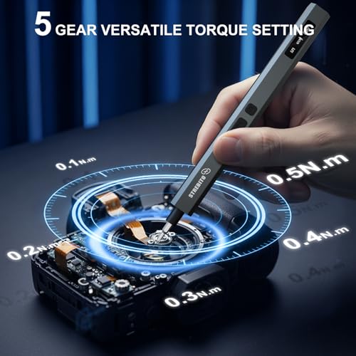STREBITO Mini Electric Screwdriver Set 155 in 1, Small Electric Screwdriver - color: Upgraded-blue