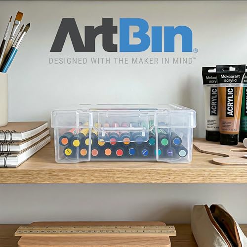 ArtBin 6953AB ClearView 6" x 6" Box Art & Craft Organizer, [1] Plastic Storage Case, Clear - size: 6" x 6" cm