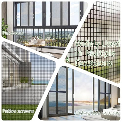 Window Screen Mesh 48" x 100', Window Screen Replacement Screens for Windows, Fiberglass Window Screens for House Windows, Door, Patio, Porch(Black) - size: 48 in x 100 ft