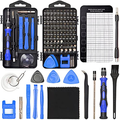 STREBITO Precision Magnetic Screwdriver Set 124-Piece Electronics Tool Kit - color: Blue