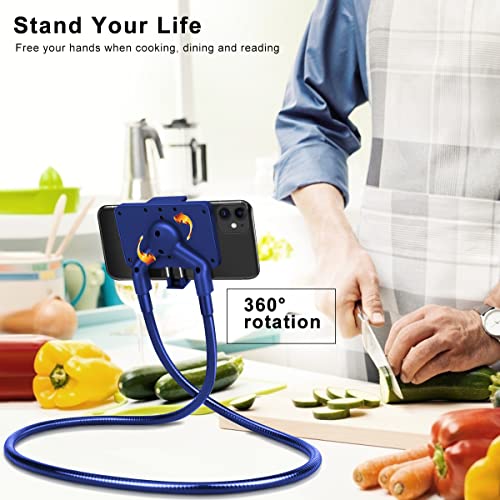 B-Land Cell Phone Holder, Universal Lazy Bracket DIY Mobile Phone Stand - color: Blue
