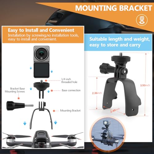 Extension Bracket Mount for DJI FPV Bracket Adapter Flight Lamp for Gopro Pocket 2 Light Clamp Holder Parts Drone Accessories