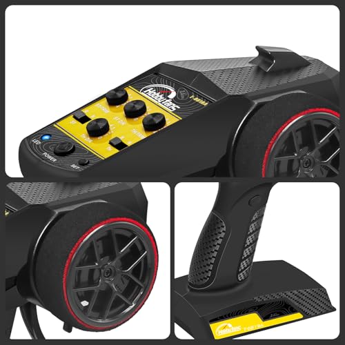 RC Remote Control 4CH 2.4G Transmitter with Receiver and Lanyard for RC Car Crawler Boat, Yellow - color: Yellow