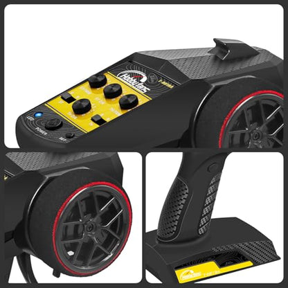 RC Remote Control 4CH 2.4G Transmitter with Receiver and Lanyard for RC Car Crawler Boat, Yellow - color: Yellow