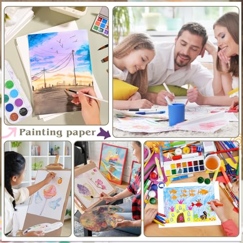300 Sheets Watercolor Paper 8.5 x 11 in, 140 Lb Cold Press, White - size: 8.5 x 11 Inch