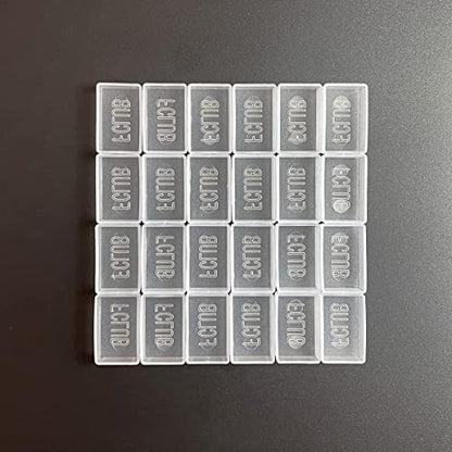 FCLUB 100PCS Clear Watercolor Full Pans, Empty Paint Pans - color: Clear, size: 24 Pieces 3 ml Full Pans