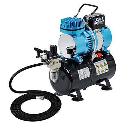 Master Airbrush 1/5 HP Cool Runner II Dual Fan Tank Air Compressor Kit - style: Cool Runner Tank
