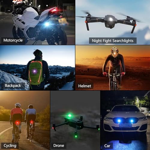 Wireless LED Drone Anti-Collision Strobe Lights Remote 16 Colors 4 Pack