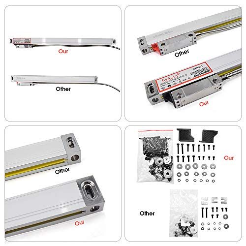 FASTTOBUY DRO 2 Axis Digital Readout w/TTL Linear Glass Scale 650mm+800mm(26"+32") Travel Length for CNC Milling Drilling EDM Machine - size: 650mm+800mm（26"+32"）