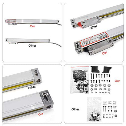 FASTTOBUY DRO 2 Axis Digital Readout w/TTL Linear Glass Scale 650mm+800mm(26"+32") Travel Length for CNC Milling Drilling EDM Machine - size: 650mm+800mm（26"+32"）