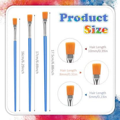 UPINS 11 Pcs Flat Paint Brushes Miniature Small Thin Painting Brushes for Detail Painting