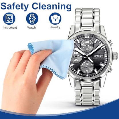 Frienda 50 Pcs Microfiber Glass Cleaning Cloths Lens, Blue - color: Blue