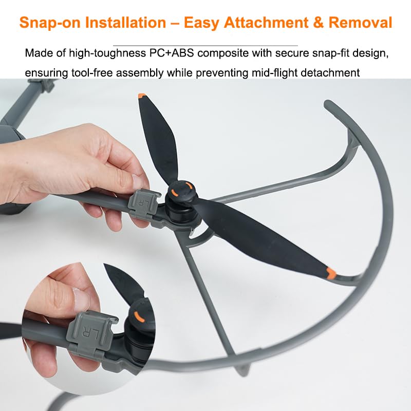 Propeller Guard Protector for DJI Mavic 4 Pro, Anti-Collision Bumper Ring Prop Blade Protective Guard Anti-Shake Paddle Safety Cover Compatible with Mavic 4 Pro Drone