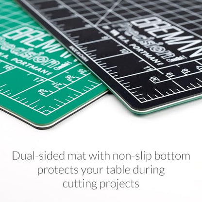 WA Portman Extra Large Cutting Mat for Sewing with Rotary Cutter for Fabric Set – (24x36) Self-Healing Cutting Mat with 45mm Fabric Cutter Wheel & 5 Rotary Blades – Sewing Accessories & Tools - size: 24x36