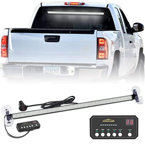 XRIDONSEN 35 inch Traffic Advisor Light Bar 144 LED White strobe lights - color: White