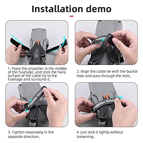 BTG Propeller Holder Propeller Strap for DJI Lito 1/X1 Flip NEO 2 Mavic Air 3S 2S Mini 5 3 4 pro Mini 2 4K Se Mavic 2 pro Zoom Mavic Air Spark Drone Accessories Propeller Holder Strap