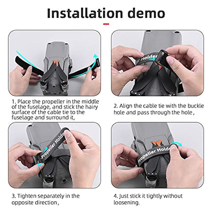 BTG Propeller Holder Propeller Strap for DJI Lito 1/X1 Flip NEO 2 Mavic Air 3S 2S Mini 5 3 4 pro Mini 2 4K Se Mavic 2 pro Zoom Mavic Air Spark Drone Accessories Propeller Holder Strap
