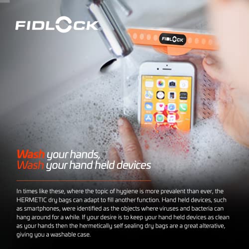FIDLOCK Hermetic Dry Bag Flexible Magnetic Bag, Multi, Transparent Petrol - color: Transparent Petrol, size: Multi