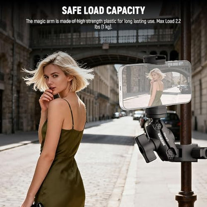NEEWER Super Clamp Action Camera & Phone Mount with Dual Ball Heads, CA162 - style: CA162