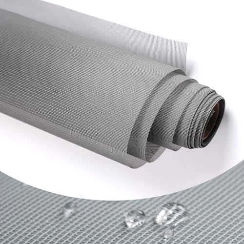 High Density dustproof and Pollen Proof net Window Screen mesh roll Used to Replace Screen Windows and Doors (Grey high-Density mesh,787''×57''(2000×145cm) - color: Grey high-density mesh, size: 57in x 65ft