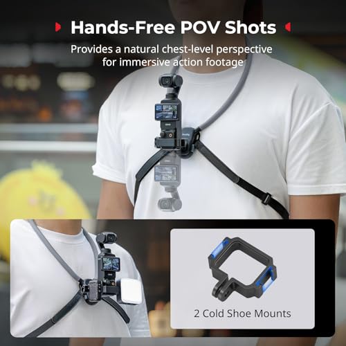 SMALLRIG Action Camera Magnetic Neck Mount with Strap for Hands-Free Vlog - style: for Pocket 4P/4/3&Action Camera